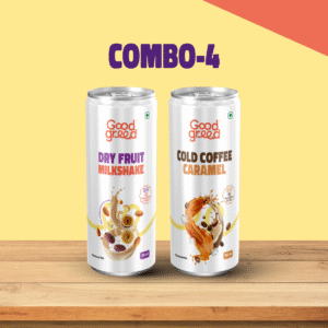 <p>Dry Fruit Milk Shake 180ML and Cold Coffee Caramel 180ML</p>